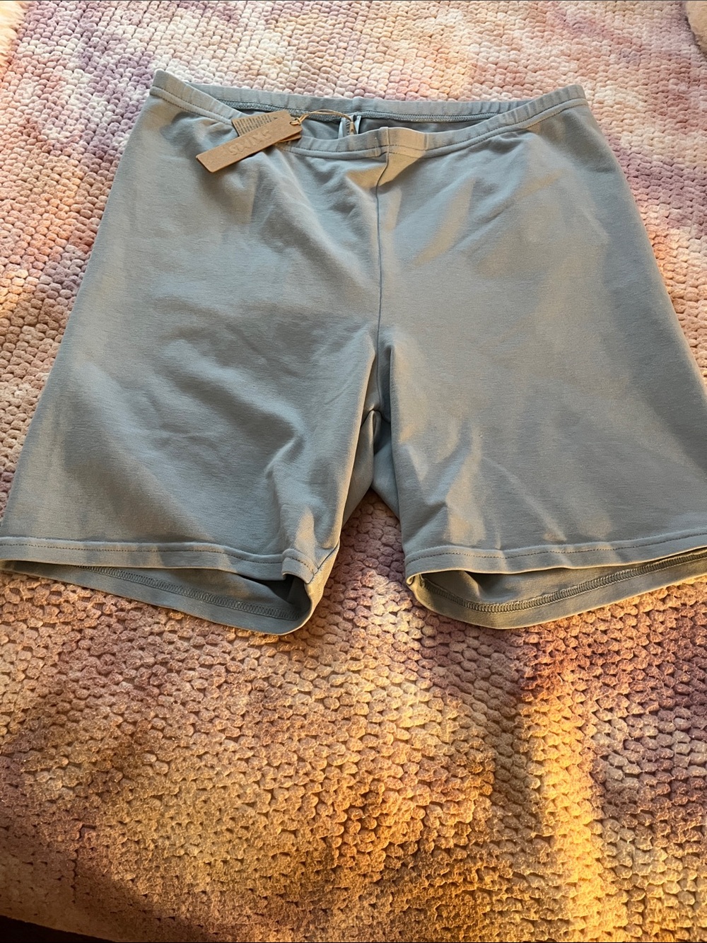 Skims Light Blue Casual Biker Shorts